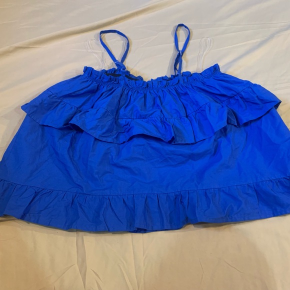 HT 360 Collective Blue Ruffle Blouse - Picture 8 of 9